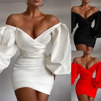 Clothing Slim Sexy Off shoulder Hip Dress