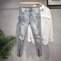 Men's Distressed Jeans High End Spring Autumn New Trendy Brand