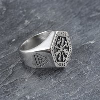 Viking Celtic knot titanium steel men's ring