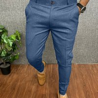 Clothing Casual Trousers Silky Soft Handsome Versatile Slim Straight Trousers Suit Trousers Solid