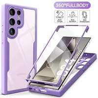 360 Full Body Front Back Case For Samsung Galaxy S24 S23 S22 S21 20 FE Ultra Plus Shockproof Cases For Samsung S24 Ultra Cover