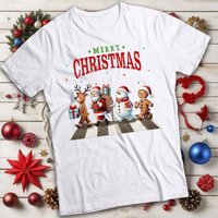 Mens And Womens Santa Reindeer Snowman Merry Christmas T-Shirt Mens Womens Tees Top Tee #MC
