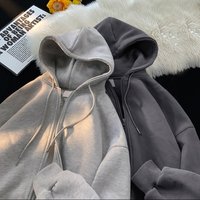 Fleece Lined Hooded Zip Up Sweatshirt Jacket Heavyweight Winter Pullover Pockets Casual Outerwear