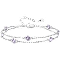 Women's Jewelry Birthday Stone Bracelet Adjustable Chain Bracelet Fashionable Women's Gift Jewelry