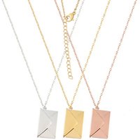 Christmas couple gift envelope love letter clavicle chain female high end light luxury can be opened pendant