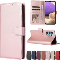 Leather Case Samsung Galaxy A02S A10 A12 A21S A31 A20E A40 A41 A42 A50 A51 A72 A71 A52 A32 A22 A82 Flip Wallet Prote
