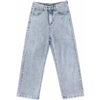 Clothing Jeans loose straight spring autumn style wide leg pants style nine point pants light colored casual trousers