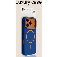 Luxury Matte Magnetic Phone Case Iphone 14 16 12 15 13 Pro Max 17Pro 17 Air Wireless Charge Shockproof Cover