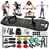 Gym System: Large Compact Push Up Board, 20 in 1 Pushup Bar at Home Gym Workout Equipment for Floor Full Body for Men and Women, Gift for Boyfriend