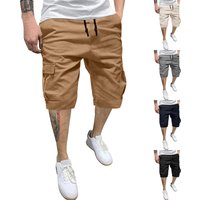 Mans clothing casual twill cargo shorts Cotton drawstring Classic cargo Stretchy shorts four pockets