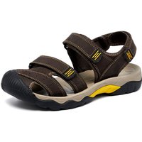 Summer Genuine Leather Large Fashion Slippers Sandals Outdoor Beach Shoes