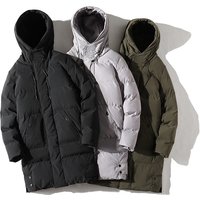Chaqueta acolchada de invierno con capucha para niño: abrigo de algodón grueso para adolescentes y estudiantes, abrigo cálido de largo medio