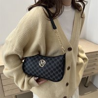 Fashionable Retro Print PU Shoulder Bag For Women - Crossbody & Handbag With Stitching Detail, Medium Size, Spacious Interior