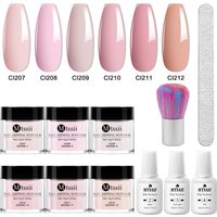 11pcs Dipping Set Dry No Lamp Cure Glitter Pigment Dip Powder Liquid System Kit Nail Art Decoration