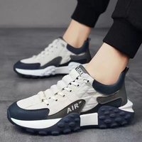 Foreign Trade Wholesale Dad Shoes Spring New Thick Bottom Korean Version Running Forrest Gump Shoes Low Top Fashion Breathable Sports Men's Shoes