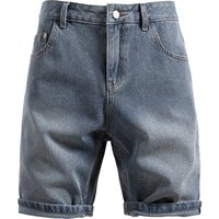 2025 Summer New Cross-Border Starry Sky Pattern European And American Retro Straight Five-Point Men's Denim Shorts