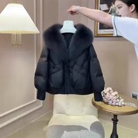  Winter Warm Thickened Loose Fit Coat Faux Fur Hood Stylish Casual Outerwear Cold Weather