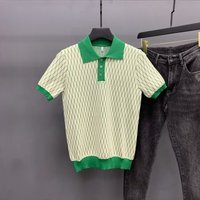 Men’s Clothing New Casual Fashion Men’s Short Sleeved T Shirt Summer New High End Diamond Lapel Top Polo Shirt Men