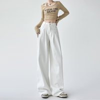 Wide leg Jeans 2026 High waisted Pleated Loose Thin Hip Drape Mopping Straight Pants