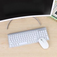 Farfi Ultra thin Stylish Wireless Mute Keyboard Mouse Set Computers Laptops