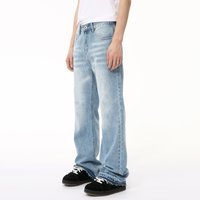 Clothing Basic Simple Washed Flared Jeans Casual