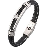 Jewelry Fashion Simple Braided Stainless Steel Car Line Leather Bracelet Titanium Steel Personality Trend Bracelet