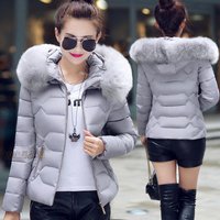 Clothing Stylish Winter Hooded Short Puffer Jacket Cozy Faux Fur Trim Slim Fit Zip Closure Multiple Pockets Casual & Elegant