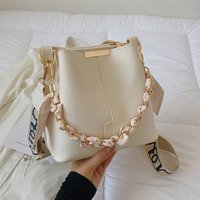 Simple and fashionable casual chain bucket ladies' stylish shoulder bag, crossbody bag