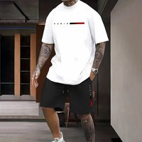 Summer Suits Style Positioning Printing Fashion Short Sleeved Shorts Two Piece Suits Leisure Sports