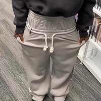2025 Spring Autumn Casual Sports American Letter Embroidery Casual Pants High Waist Straight Casual Pants