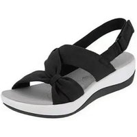 2024 Summer Closed Toe Roman Bow Platform Wedges Sandals Plus