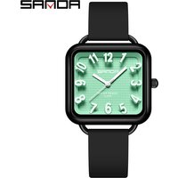 Fashion Square Quartz Watch Silicone Strap Waterproof Casual Minimalist Style Daily Wear Waterproof Watch Silicone Belt Examination Watch