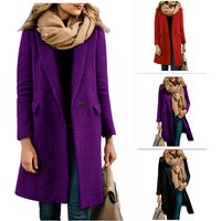 Clothing autumn winter products hot orders long woolen coat hidden button coat stock