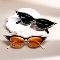 Fashion Diamond Cat’s Eye Small Frame Sunglasses Versatile Women’s Sunglasses