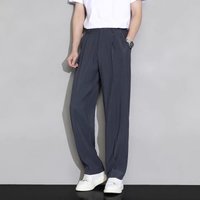 Clothing pants summer thin ice silk drape trousers loose straight versatile wide leg casual suit trousers