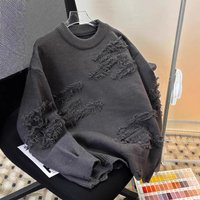Tassel Destructive Sweater Loose Round Neck Inner Knitted Sweater Autumn Winter Coat