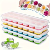 4pcs, ice cube mold, silicone ice cube tray, multifunctional household chocolate mold, stackable ice tray, cocktail, whiskey, kitchen utensils