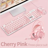 Three-piece Punk Gaming Keyboard and Mouse Earphone Set Luminous Keyboards 3200 DPI Mice Headset Combos Computer