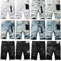 new Designer Shorts Mens Purples Jeans Shorts Summer Fashion Trousers Brands Jeans Beach Pants High Quality Street Wear