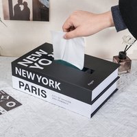 Luxus Buch Stil Tissue Box Serviette Halter Fall Papier Box Container Mode Hotel Lagerung Box Hause Tisch Dekoration Ornamente