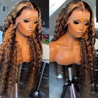 Cross Border Fashion Piano African Hot Selling Front Lace Trim Small Curl Wig