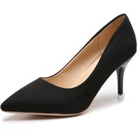 2021 Spring pointed toe stiletto high heel suede single shoes European American foreign trade large slim shoes manufacturers