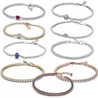 Unisex Silver Plated Dense Chain Shiny Heart Shaped Tennis Shiny Red Gem Bracelet