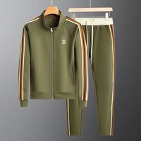 Clothing Spring Autumn Stand Collar Leisure Sports Suit Fashion Sportswear Long Sleeve Straight Pants Two Piece Suit Trendy