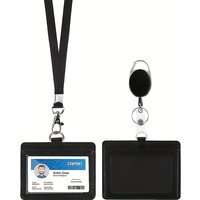 PU Work Card Holder Work Badge Badge Lanyard Employee Bus Access Card Holder