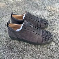 Men's Red Soled Studded Shoes CL Couple Style With Toe Studs Trendy Casual Sneakers For Women
