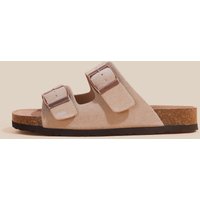 Slippers leather vintage sandals summer wear casual all one line beach sandals