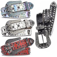 TIANXI Cowboy Style Rhinestone Belt Hip Hop Party Fashion Outfit Y2k Belt Belt Jeans Short Skirt Accessories XB0013