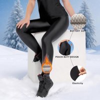 Women's Clothing Winter Pineapple Velvet High Waisted Glossy Leggings, Warm, Thick, Fashionable, Slim Fitting Tights.