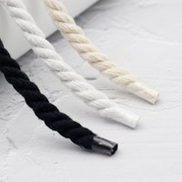 Shoe Accessories shoelaces round 7mm solid hand woven polyester cotton rope thick sneakers dad shoes